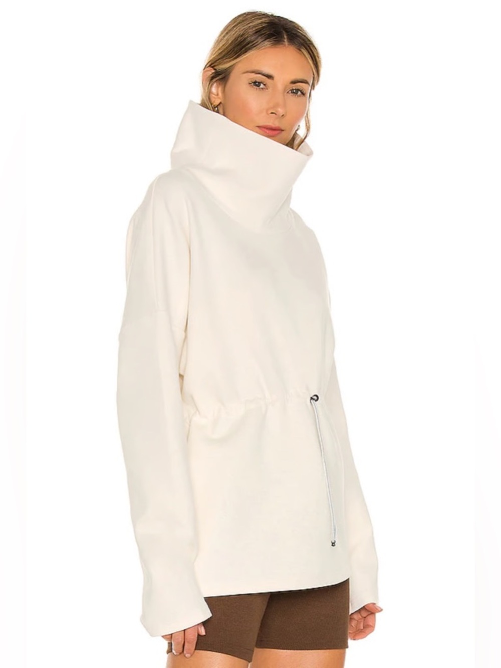 Varley Freya funnelneck sweatshirt in ivory